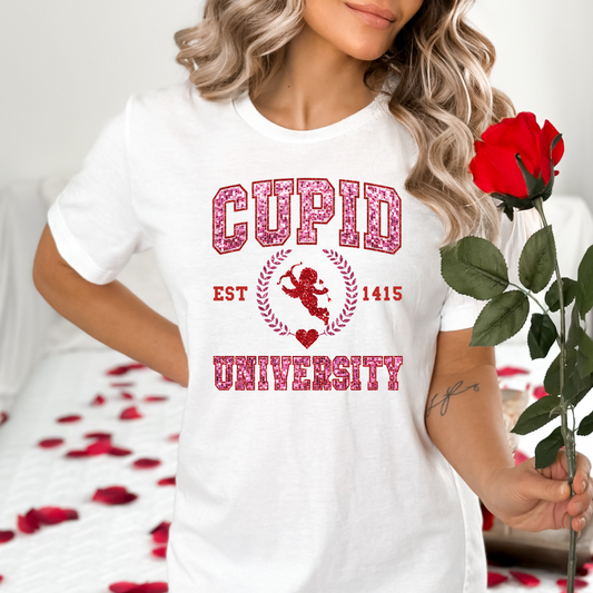 Cupid University (Faux Sequin) Full Color DTF Transfer