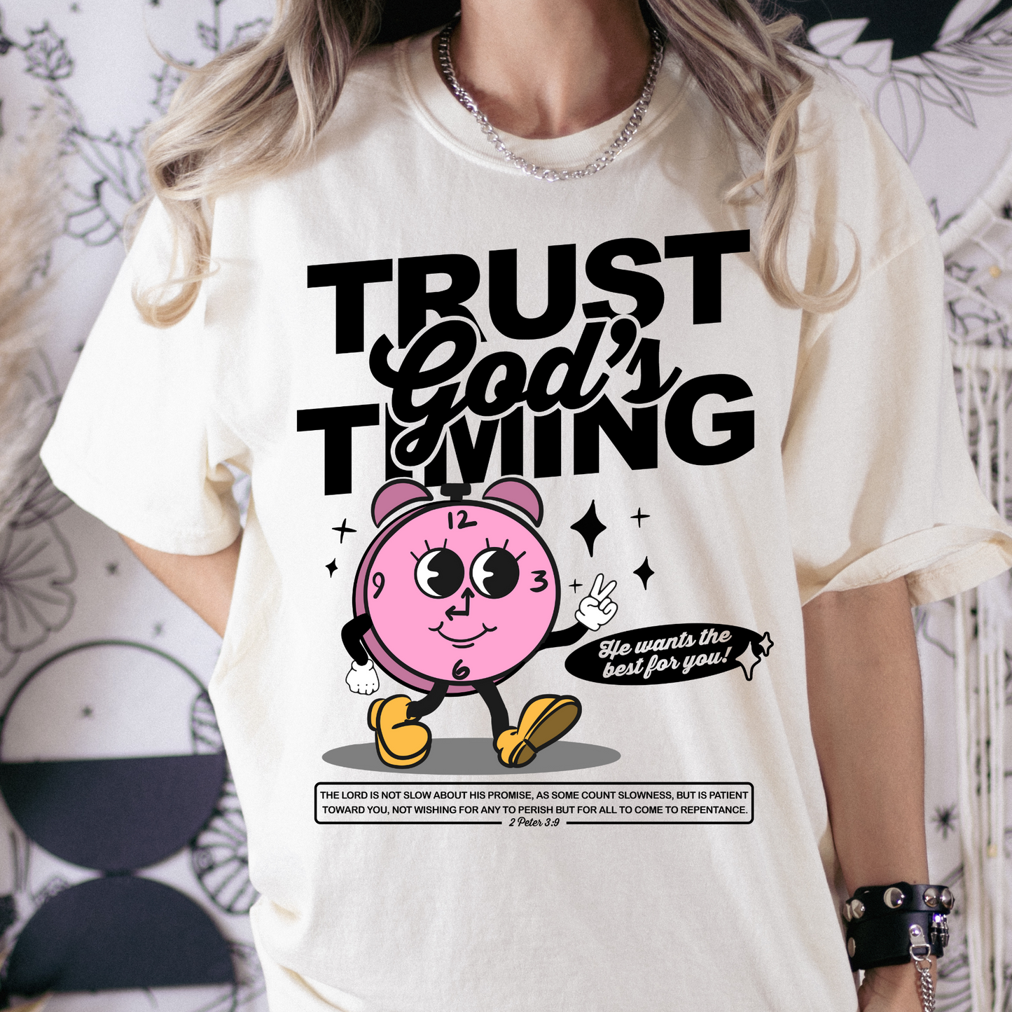 Trust Gods Timing Full Color DTF Transfer