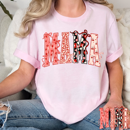 Pink/Red Mama (Mini Option) Full Color DTF Transfer