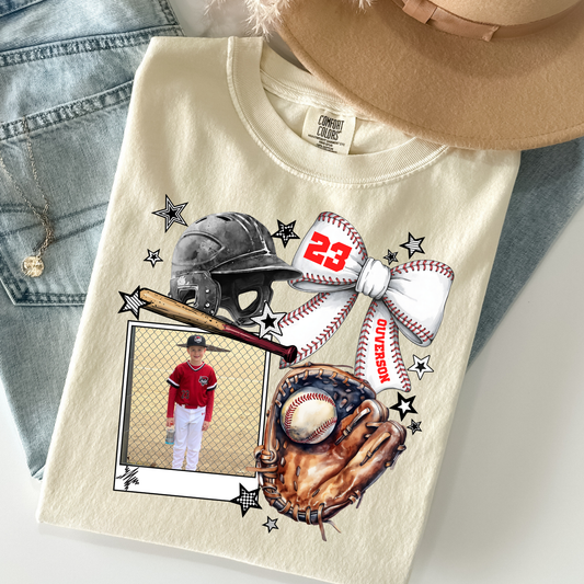 Personalized Baseball Collage w/ Personal Picture Full Color DTF Transfer
