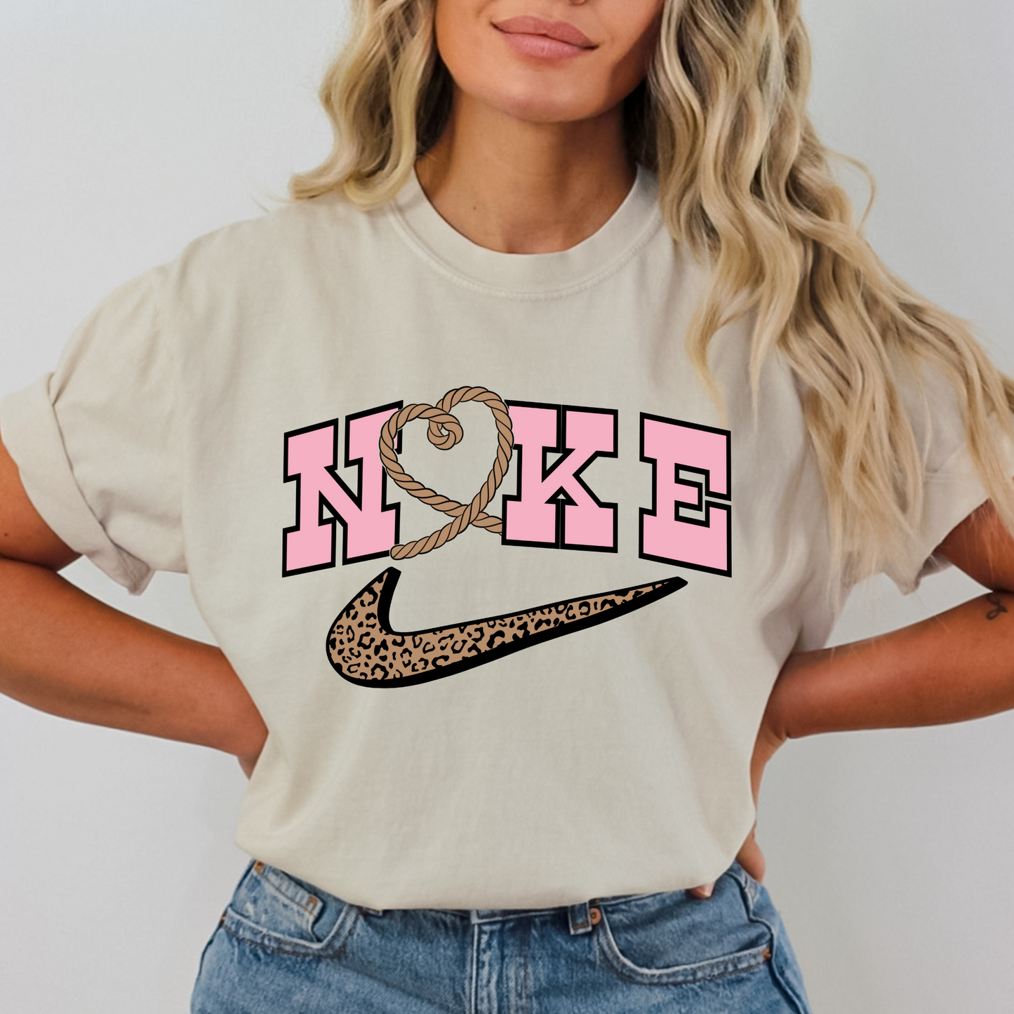 Pink Nike Rope Full Color DTF Transfer