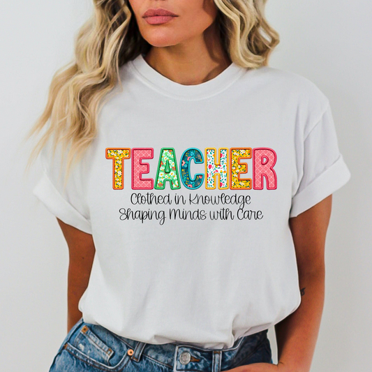 Teacher (Faux Embroidery) Full Color DTF Transfer