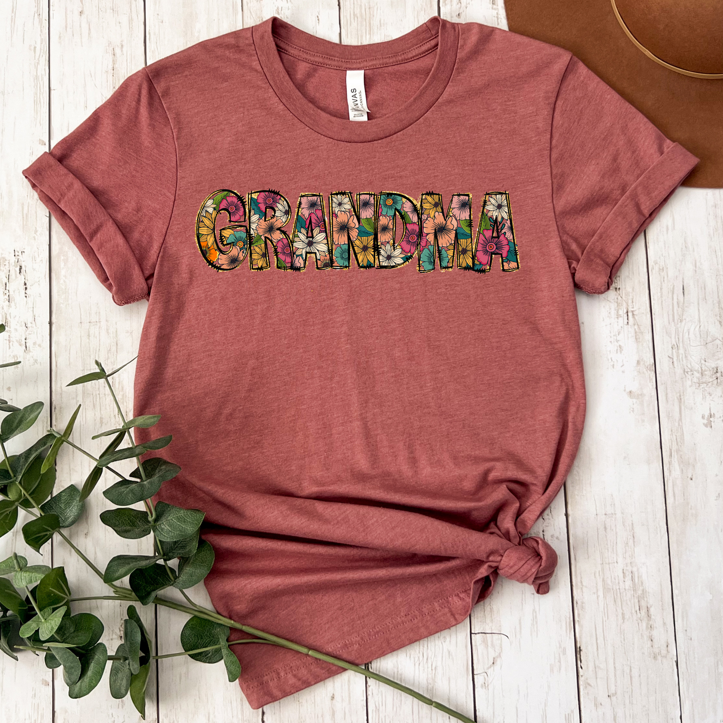 Grandma Floral Letters (MULTI OPTIONS) Full Color DTF Transfer