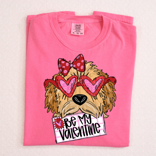 Be My Valentine (Dog) Full Color DTF Transfer
