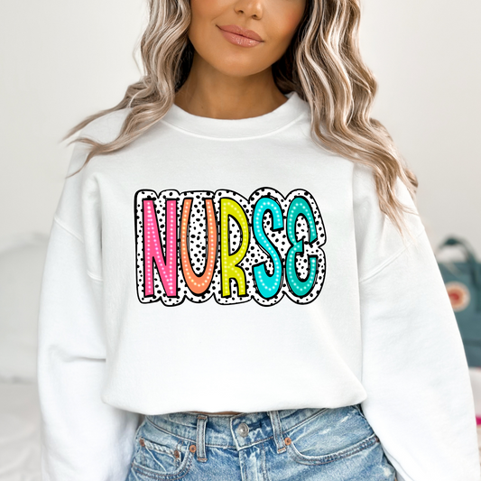 Nurse (Colorful w/Dalmation) Full Color DTF Transfer