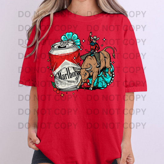 Marlboro Bull Rider Full Color DTF Transfer