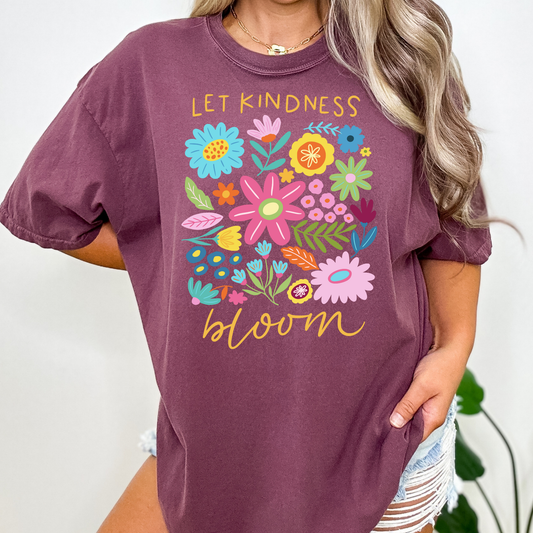 Let Kindness Bloom Full Color DTF Transfer