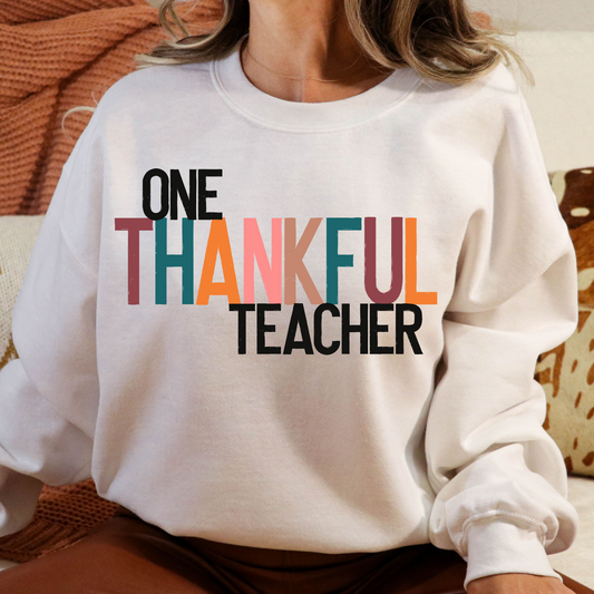 One Thankful Teacher Full Color DTF Transfer