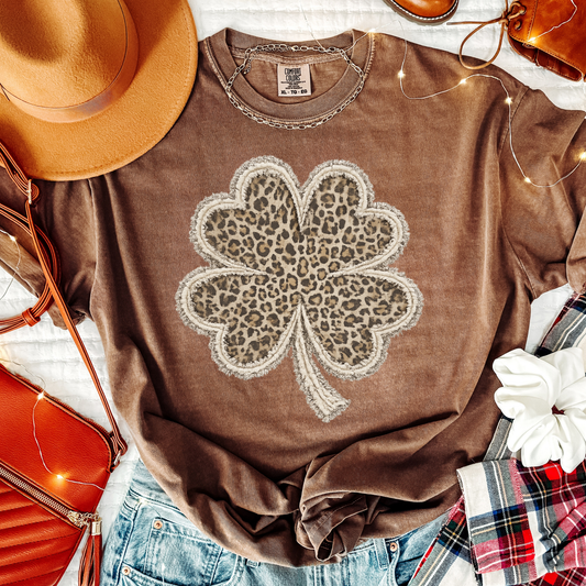 Leopard Clover Full Color DTF Transfer