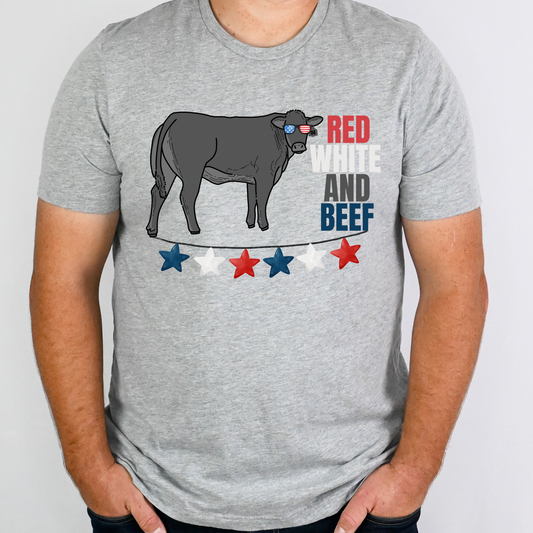 Red White and Beef Full Color DTF Transfer