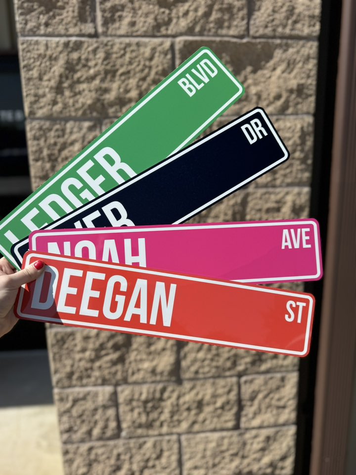 Personalized Sublimated Street Signs 4x18 (No Holes - One Sided)