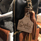 Wooden Cow Tag Bag Tag