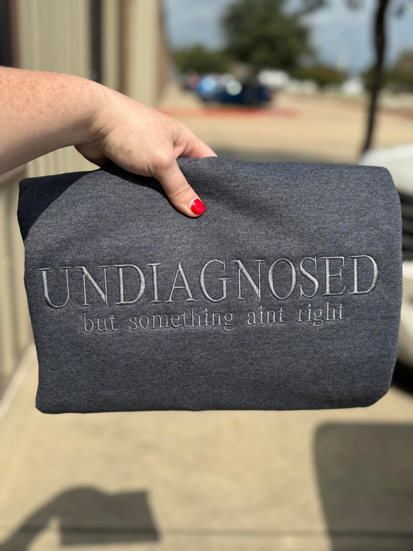 Undiagnosed But Something Ain't Right Embroidered Sweatshirt/T-Shirt