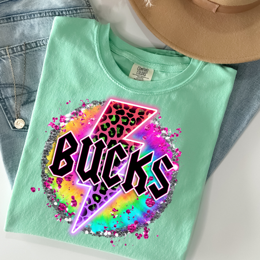 Bucks (Rainbow Lightening Bolt) Full Color DTF Transfer