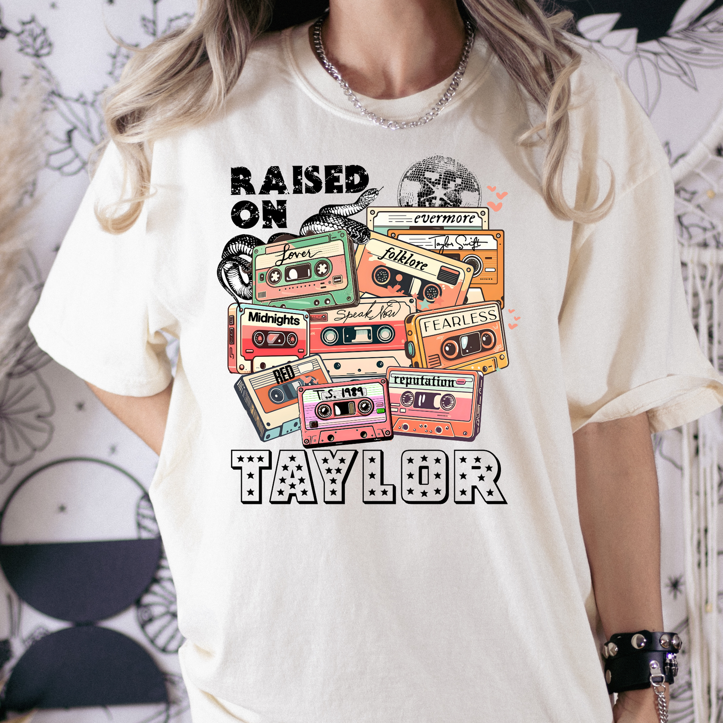 Raised On Taylor Cassettes Taylor Swift Full Color DTF Transfer