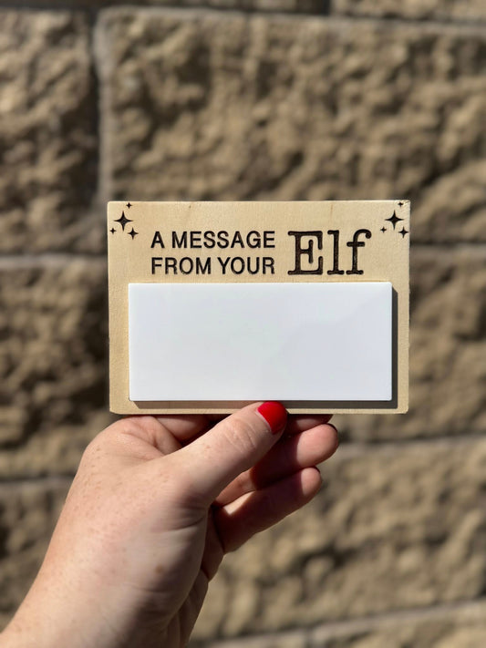 Dry Erase A Message From Your Elf Board