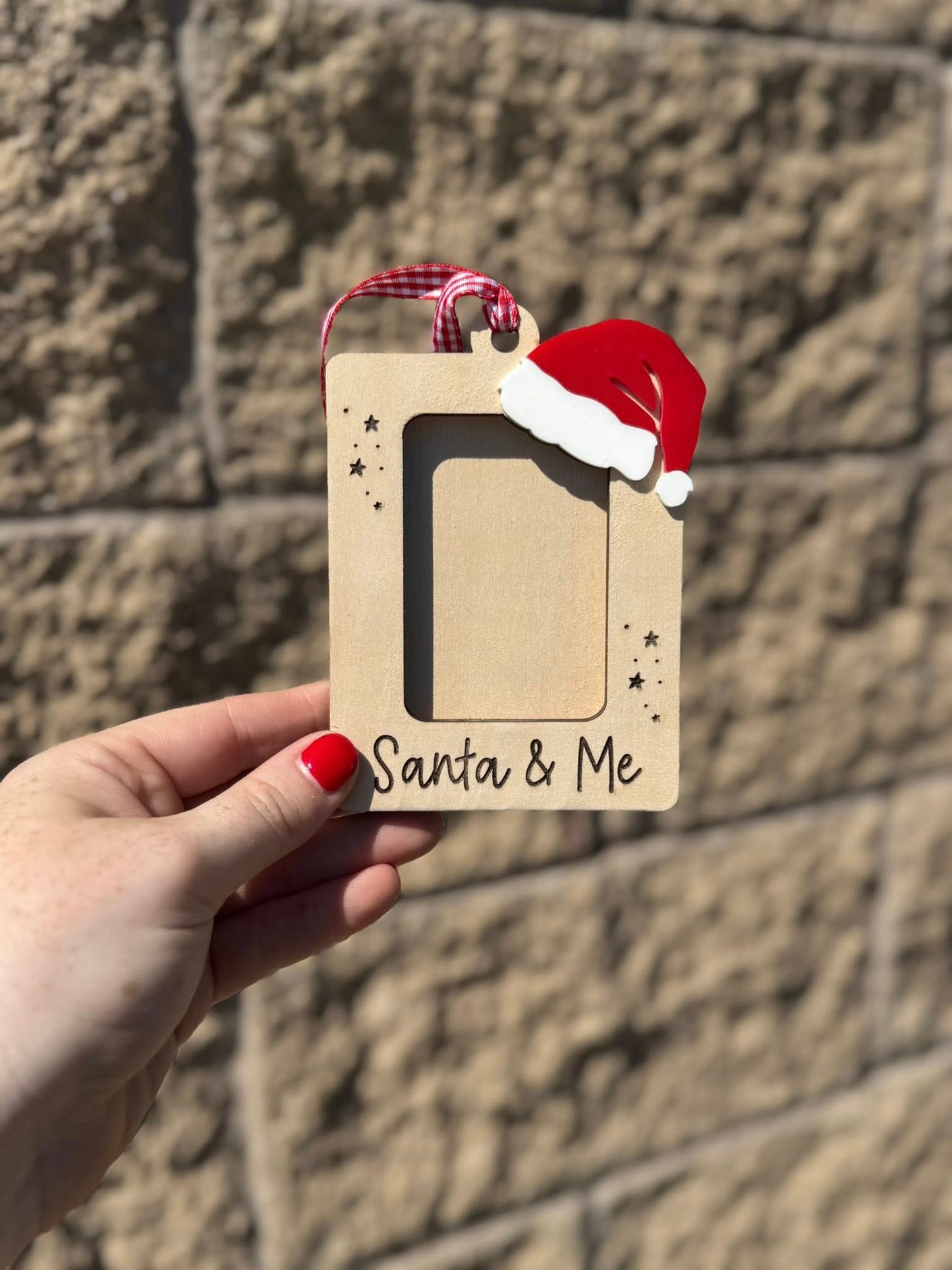 Santa & Me Picture Frame (Ornament or Magnet)