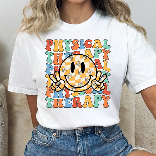 Physical Therapy (Repeat) Smiley Full Color DTF Transfer