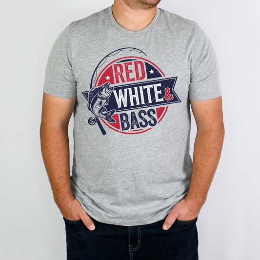 Red White & Bass Full Color DTF Transfer