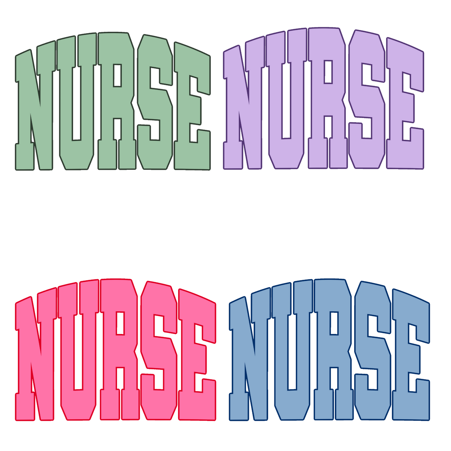 Nurse (MULTI COLOR OPTIONS) Full Color DTF Transfer