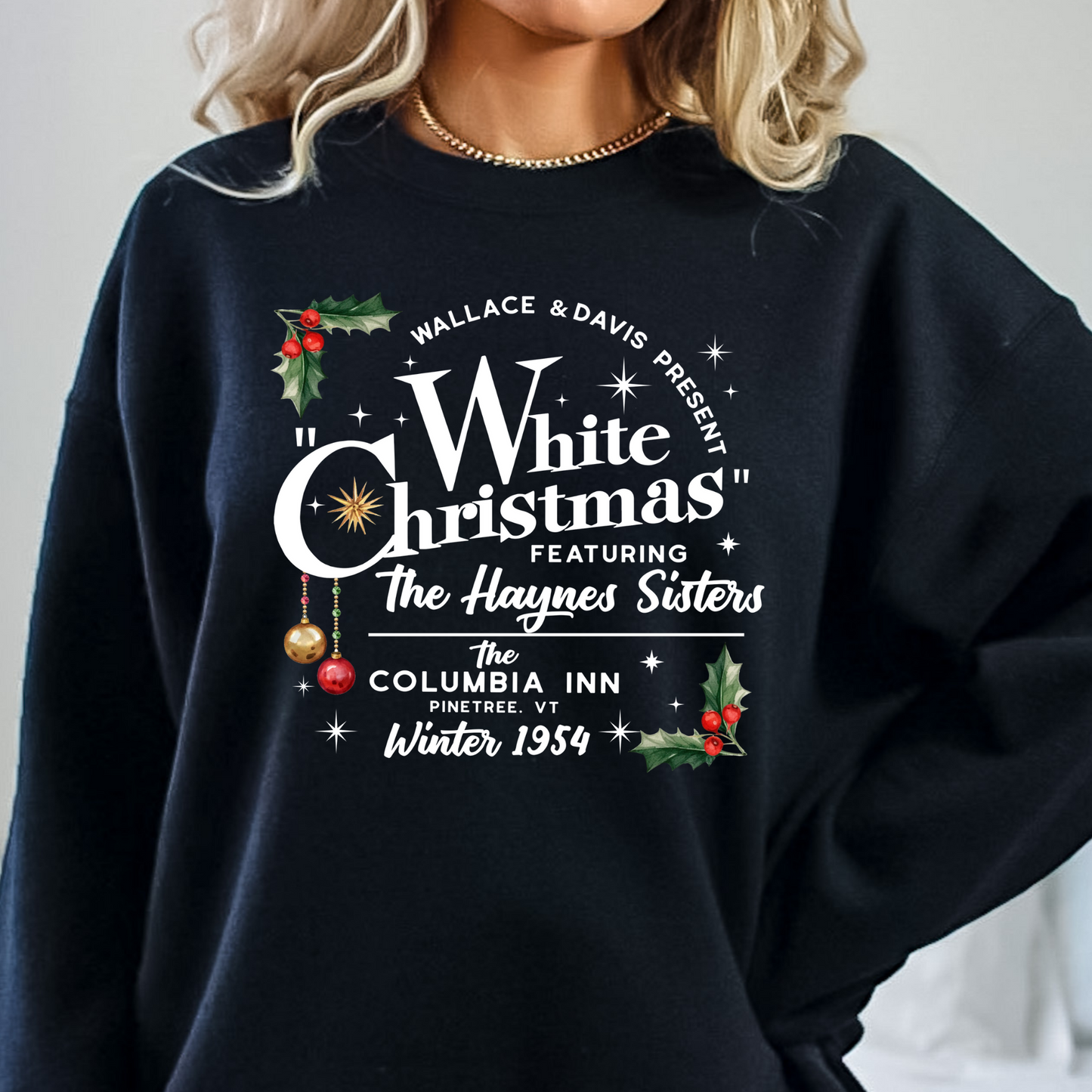 White Christmas Full Color DTF Transfer