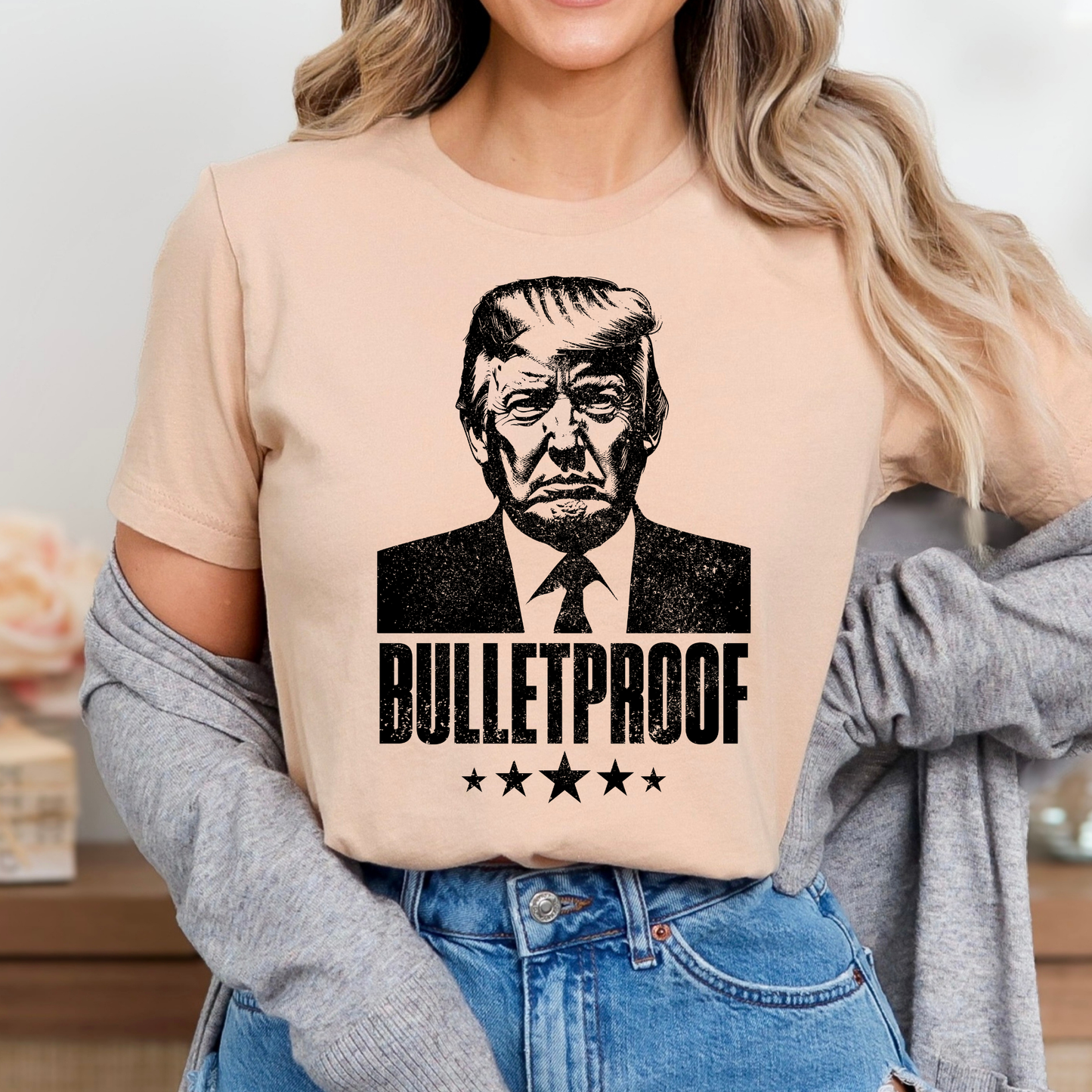 Bulletproof (Assassination Attempt Trump Rally 2024) Full Color DTF Transfer