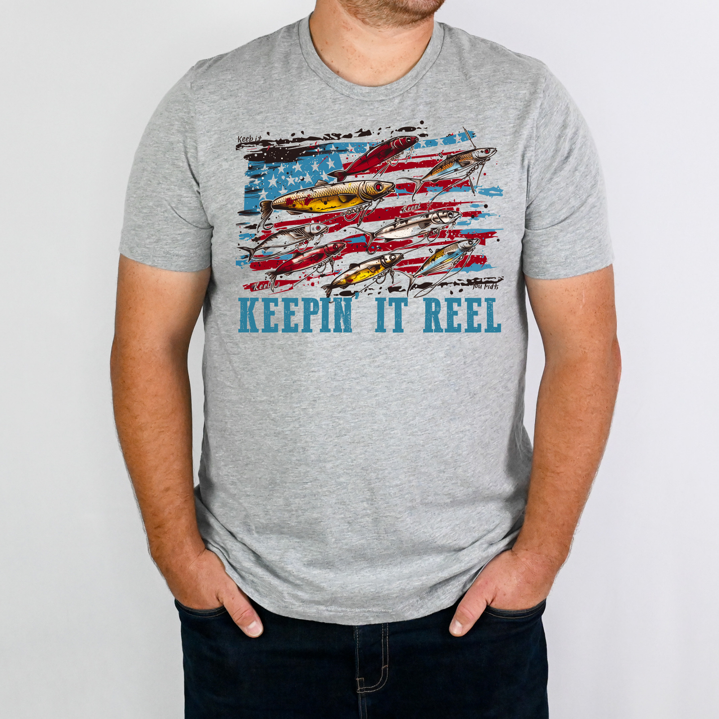 Keepin It Reel (Fishing Flag) Full Color DTF Transfer