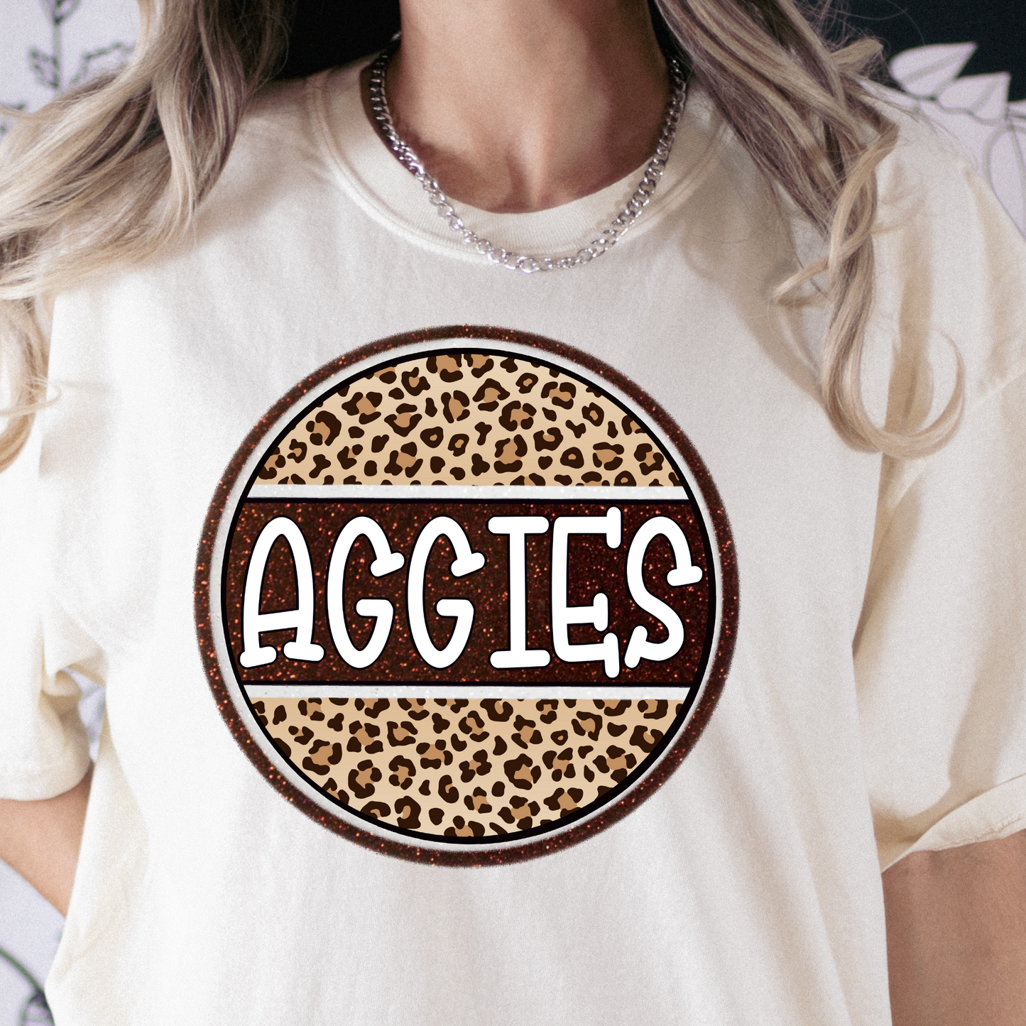 Aggies (Leopard Circle) Full Color DTF Transfer