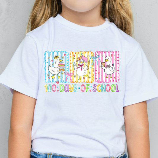 100 Days of School (3 Pc Goose) Full Color DTF Transfer