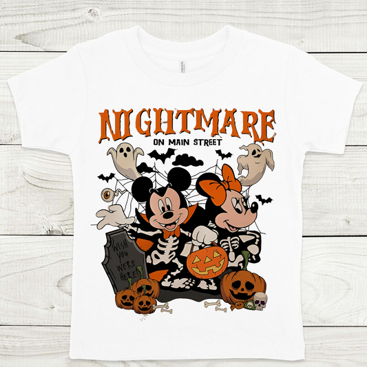 Nightmare On Main Street Mickey & Minnie Full Color DTF Transfer