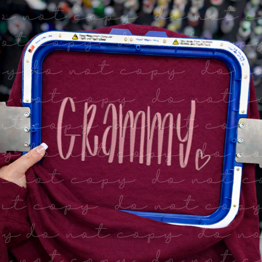 Grammy (Hand Lettered) Embroidered Sweatshirt/T-Shirt