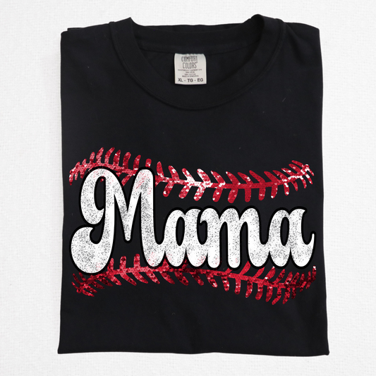 Mama (Baseball Seams) Full Color DTF Transfer