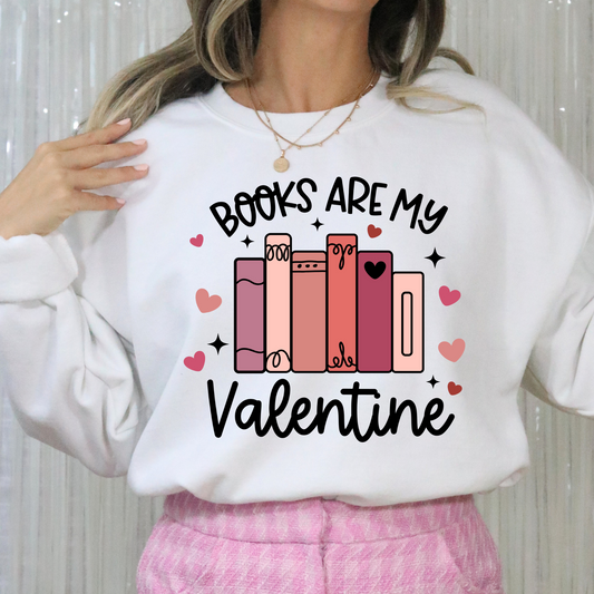 Books Are My Valentine Full Color DTF Transfer