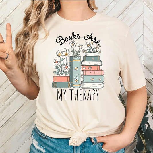 Books Are My Therapy Full Color DTF Transfer