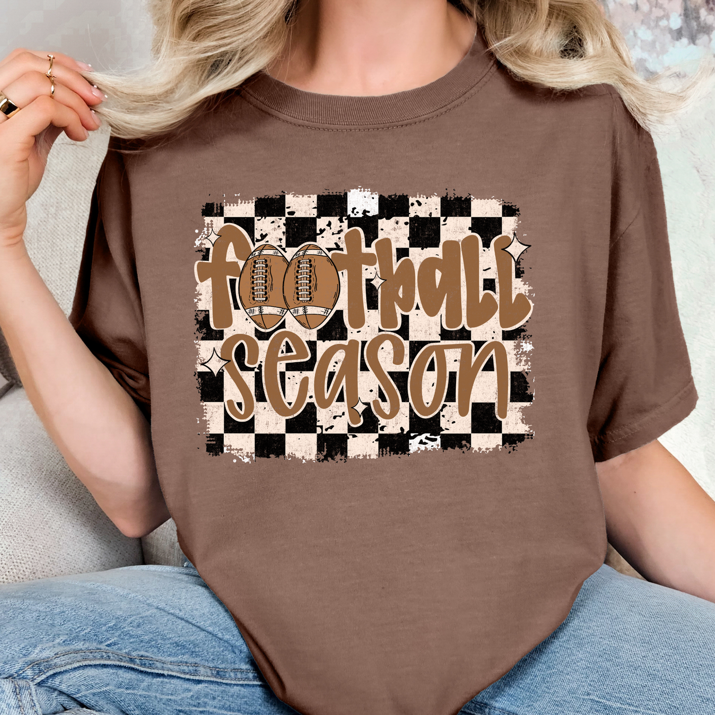 Football Season (Checkered) Full Color DTF Transfer