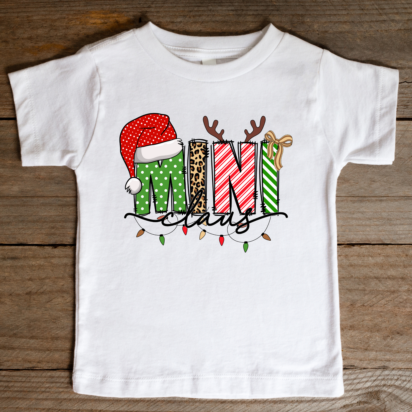 Mini Claus (Multi Color Letters) Full Color DTF Transfers