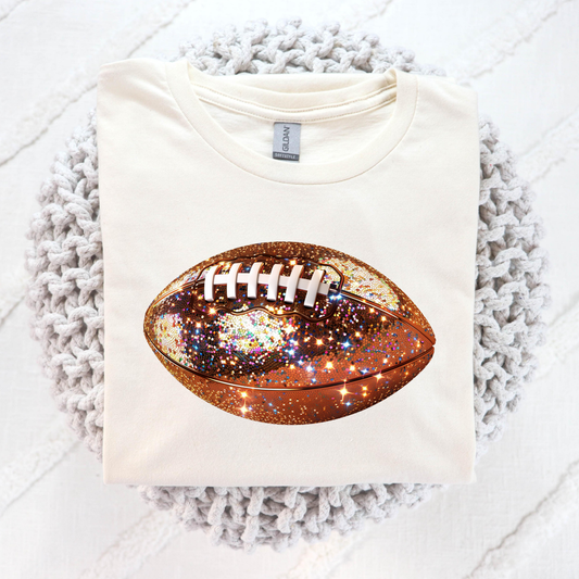 Faux Glitter Football Full Color DTF Transfer