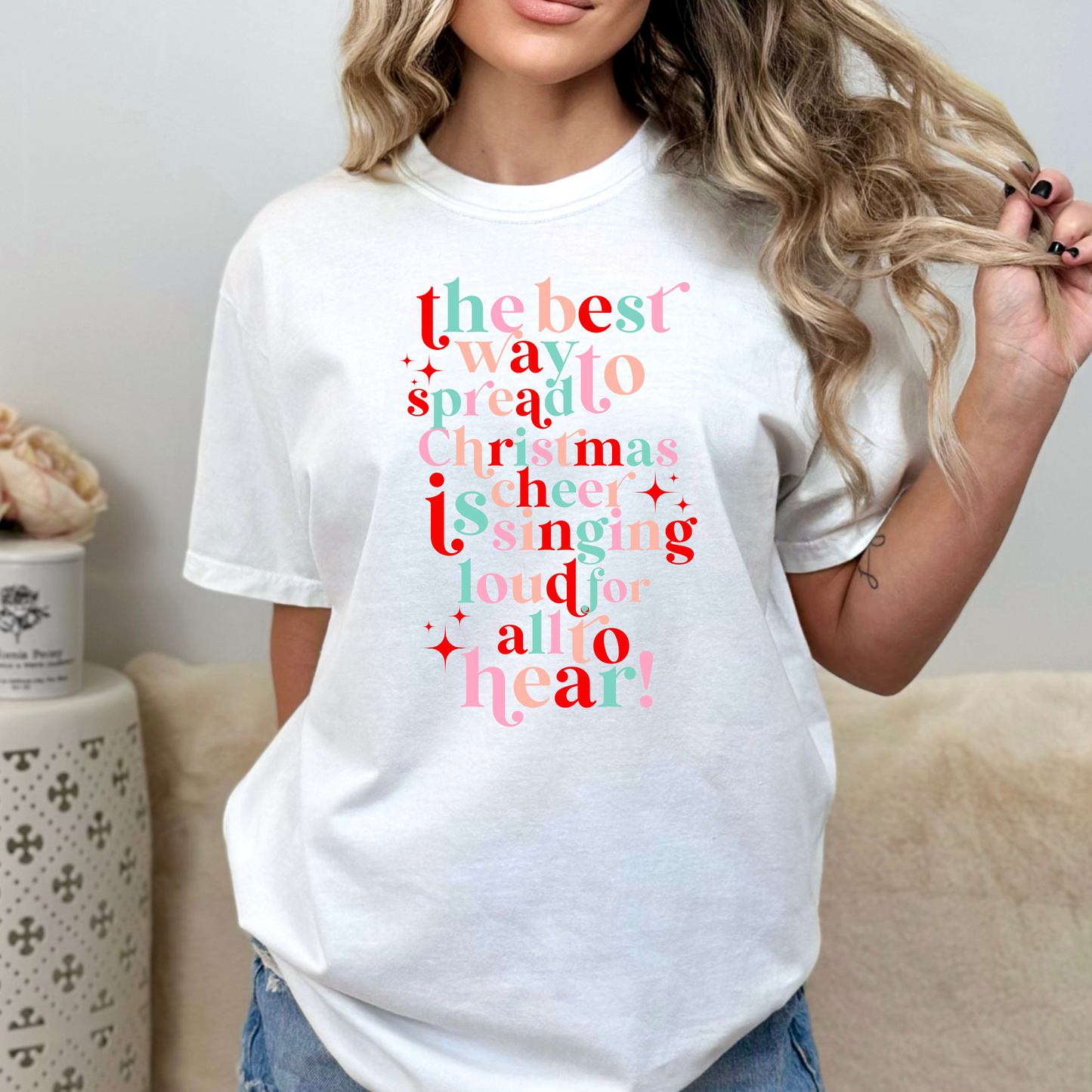 The Best Way To Spread Christmas Tree... Full Color DTF Transfer