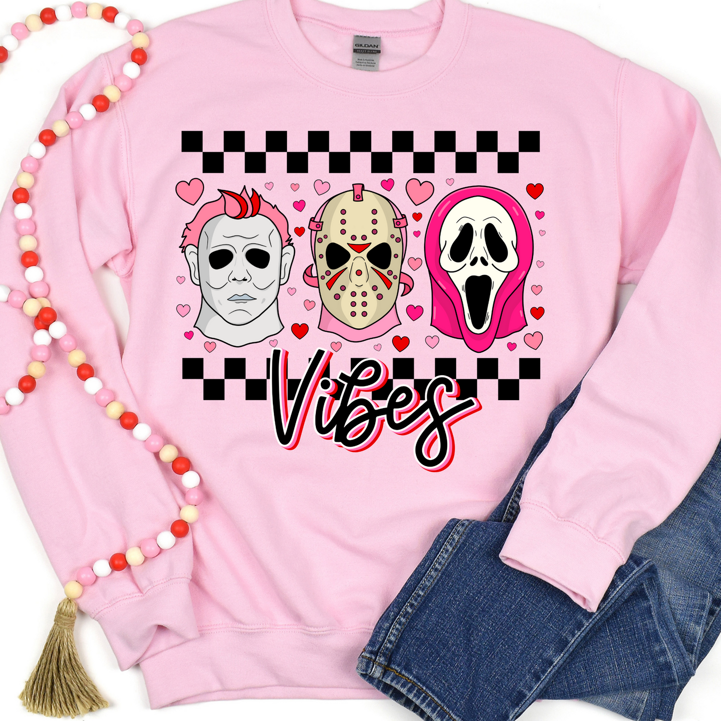 Vibes (Valentines Horror Masks) Full Color DTF Transfer