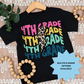Multi Color Leopard Lightening Bolt Grade (MULTI GRADE OPTIONS) Checkered Back To School Full Color DTF Transfers