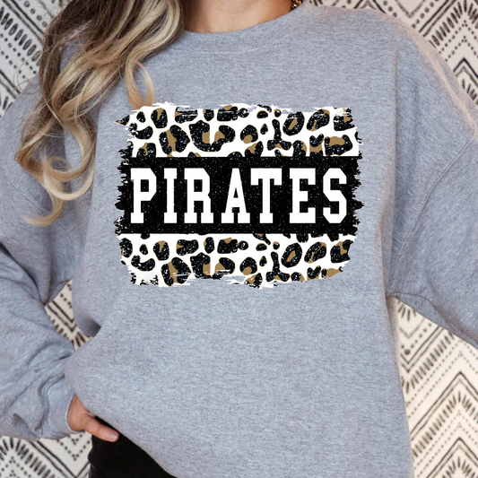 Pirates w/Leopard Background Full Color DTF Transfer