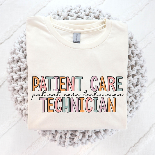 Patient Care Technician Full Color DTF Transfer