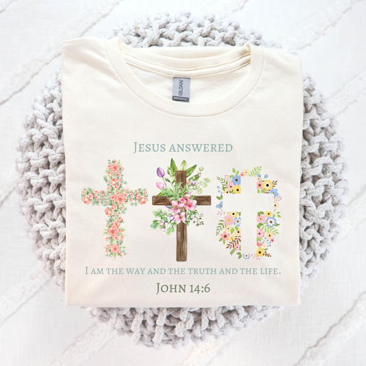 Jesus Answered I Am The Way And The Truth And The Life John 14:6 Full Color DTF Transfer