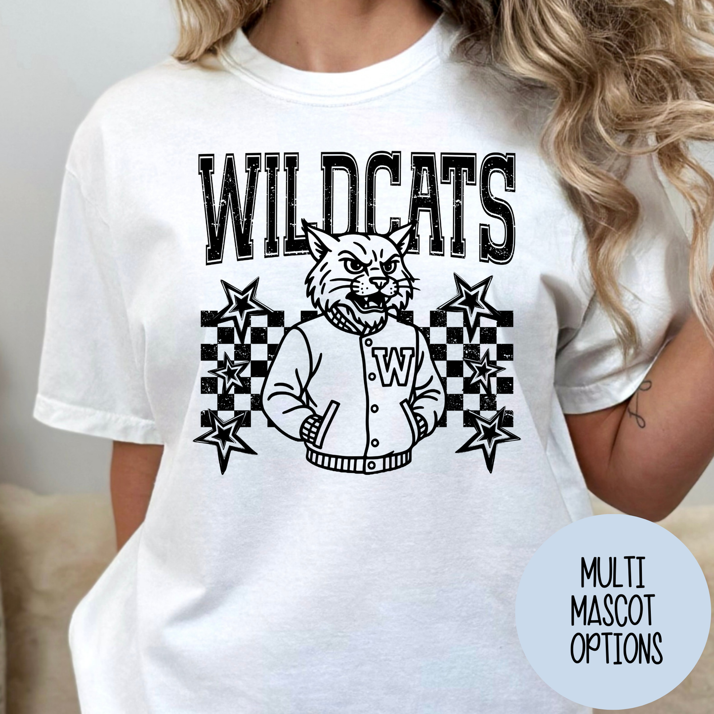 Checkered Mascot (Multi Options) Full Color DTF Transfer