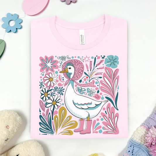 Mother Goose Floral Full Color DTF Transfer