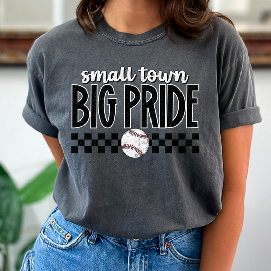 Baseball Small Town Big Pride Full Color DTF Transfer
