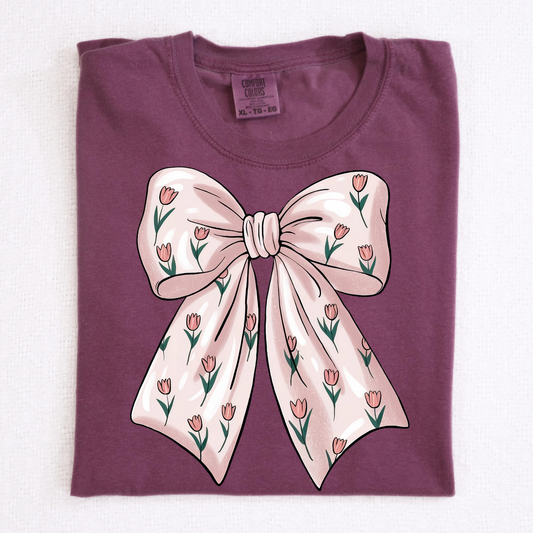 Floral Bow Full Color DTF Transfer