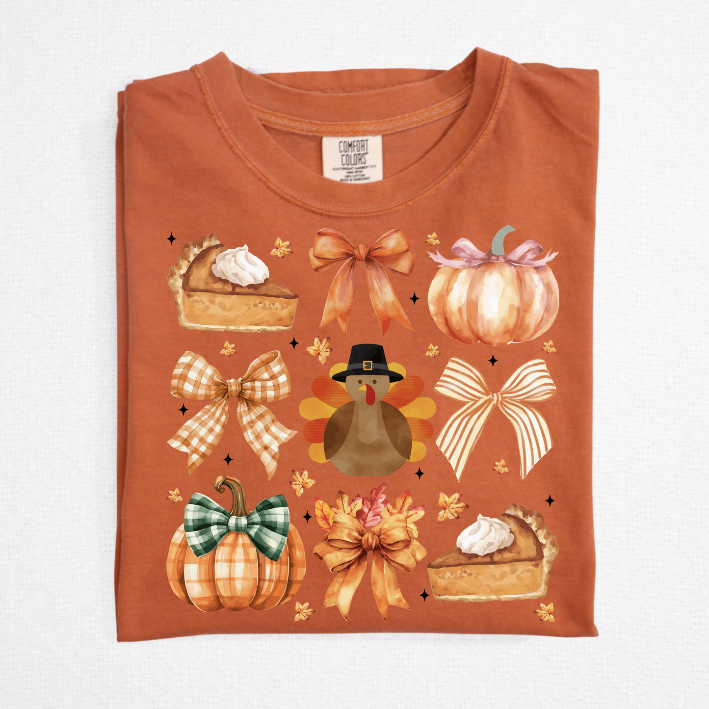 Thanksgiving Icons Grid Full Color DTF Transfer