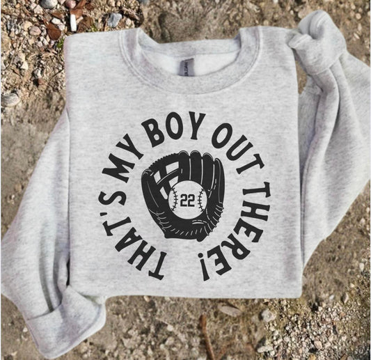 That's My Boy Out There (Personalized Number) Full Color DTF Transfer
