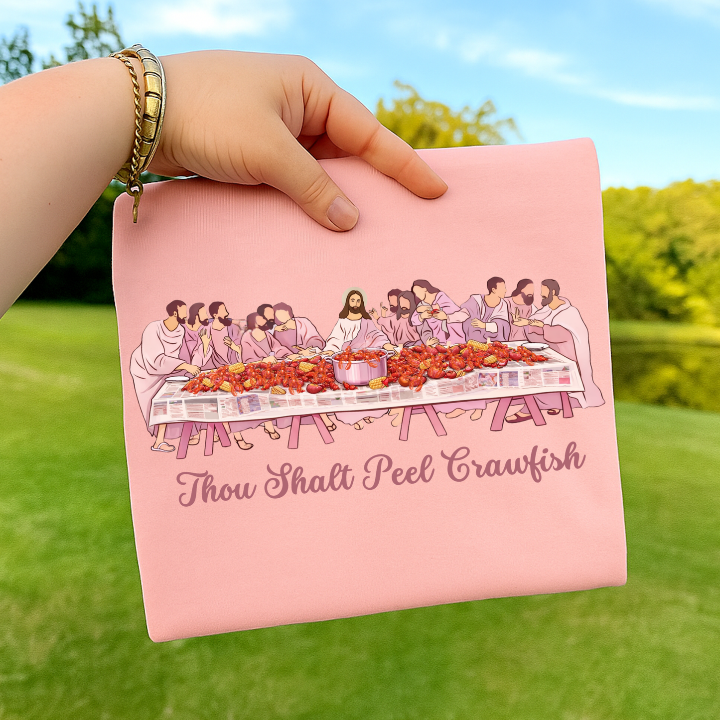 Thou Shall Peel Crawfish Full Color DTF Transfer